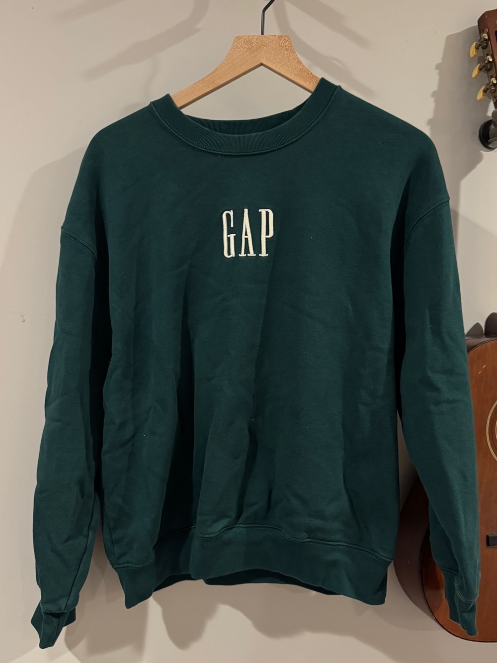 GAP Dark Green Crewneck Sweatshirt with Embroidered Logo